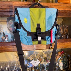 Timbuk2 Messenger Bag with torquoise and avocado panels